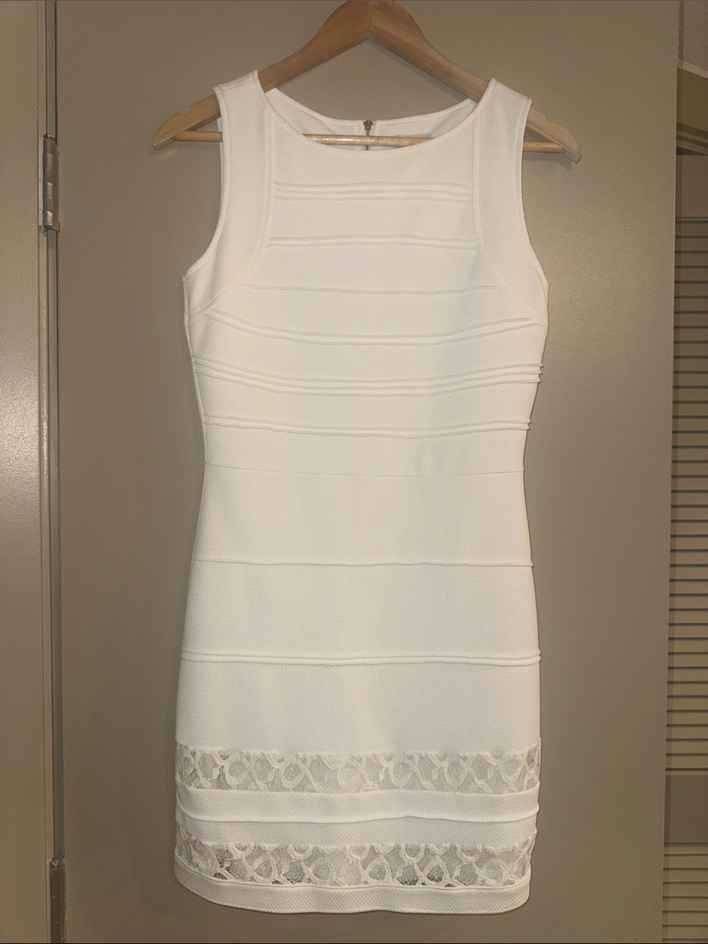 Christin Michaels Sleeveless Lace-Hem Sheath Dress